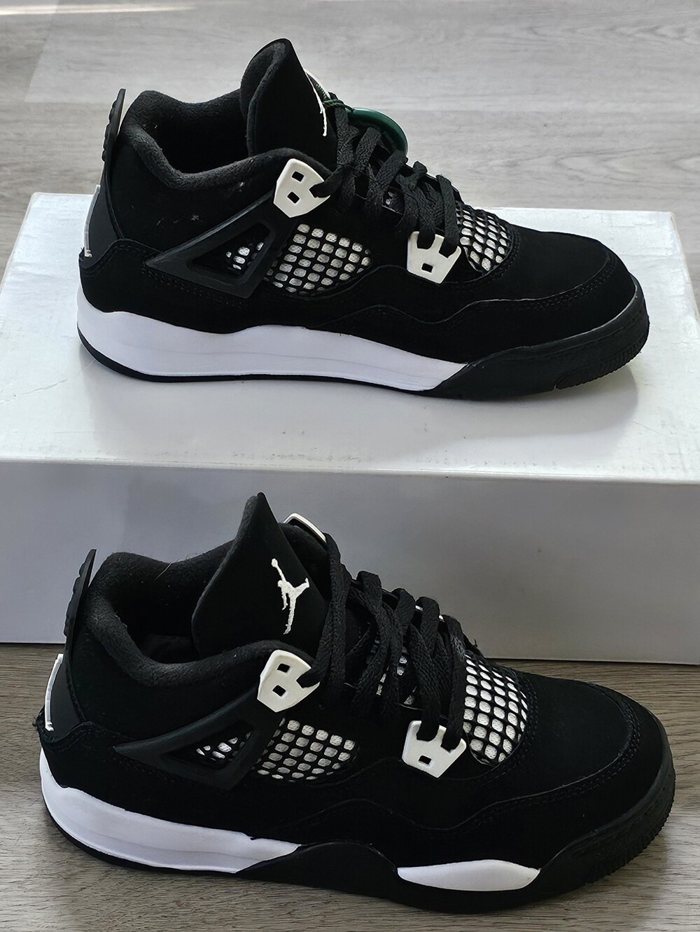 Nike Air Jordan 4 Retro Military Black Kids Size 2Y Black White